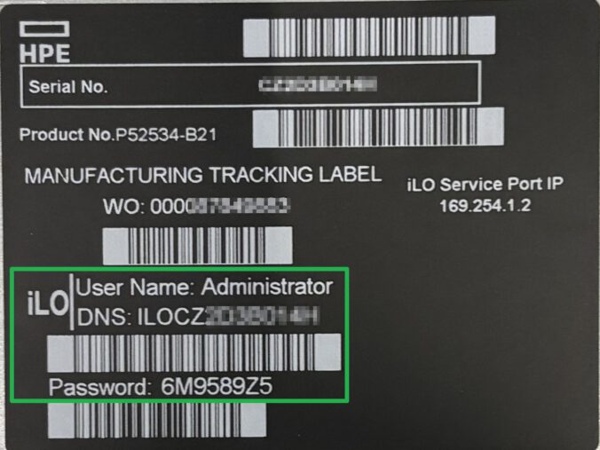 Server Labels ProLiant